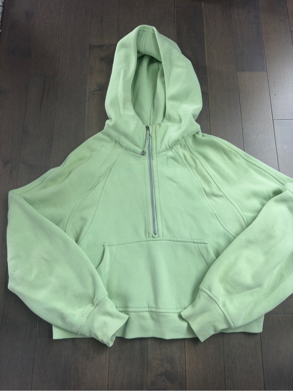 lululemon athletica Light Mint Green Half-Zip Hoodie